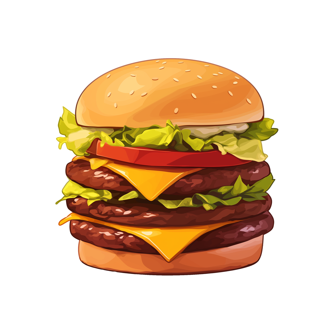 mcdonalds burger fastfood sticker
