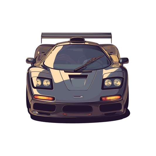 mclaren f1 supercar front view sticker