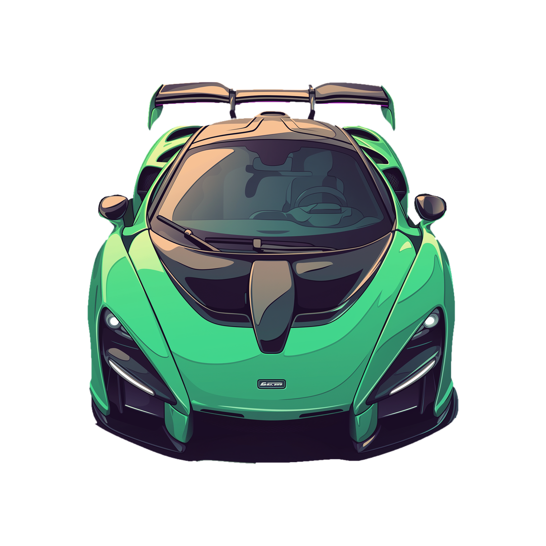 mclaren senna front view sticker
