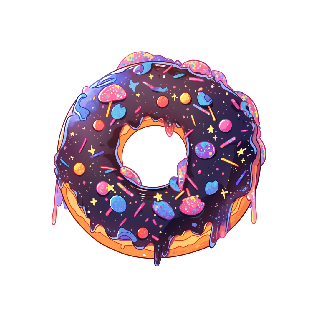 melting chocolate donut sticker