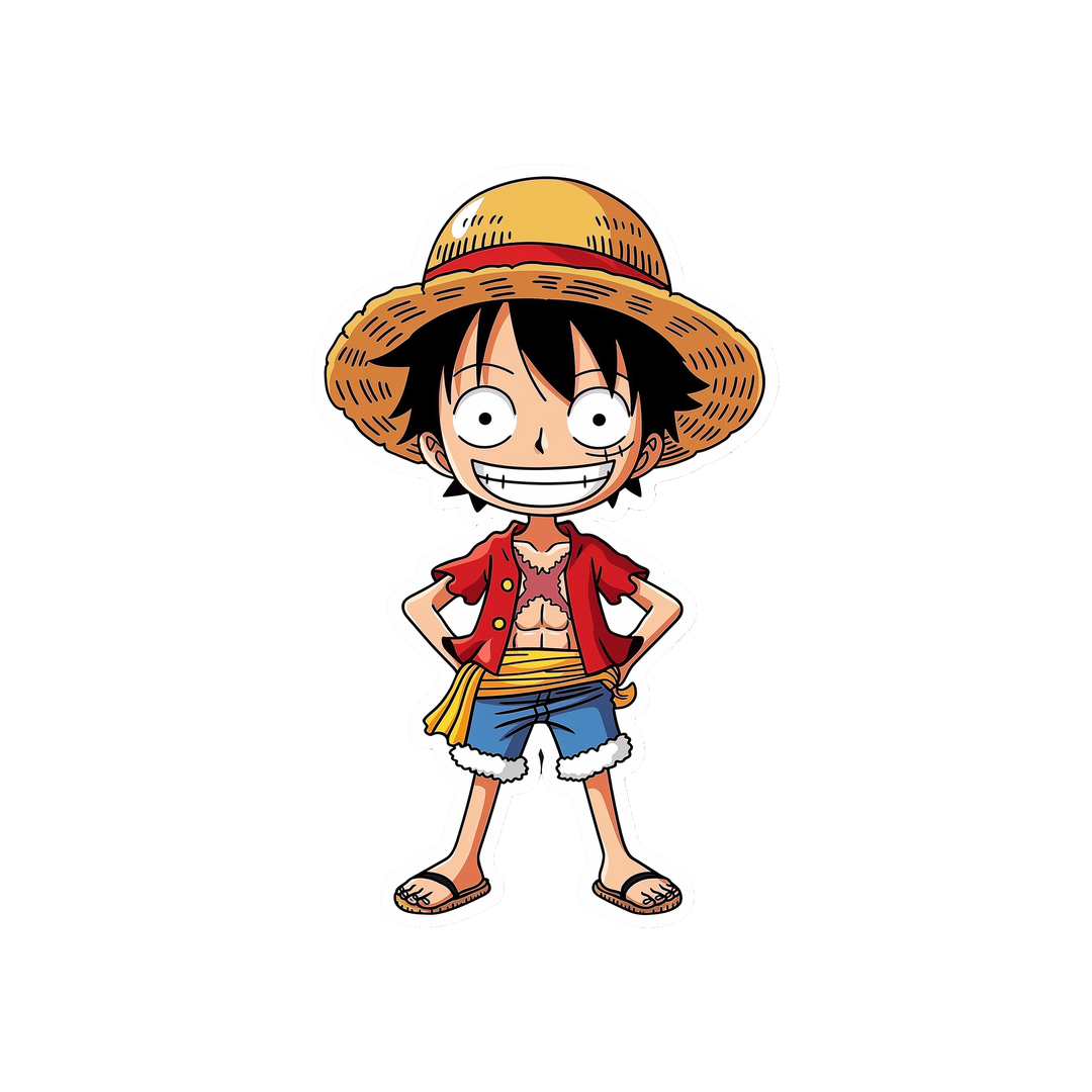 monkey d luffy one piece chibi sticker