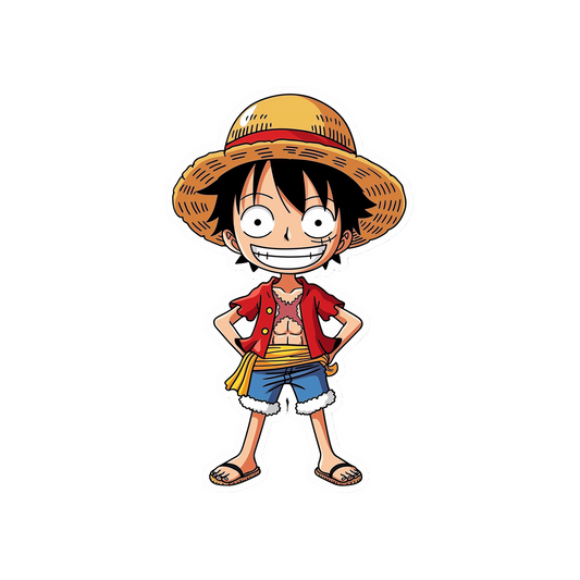 monkey d luffy one piece chibi sticker