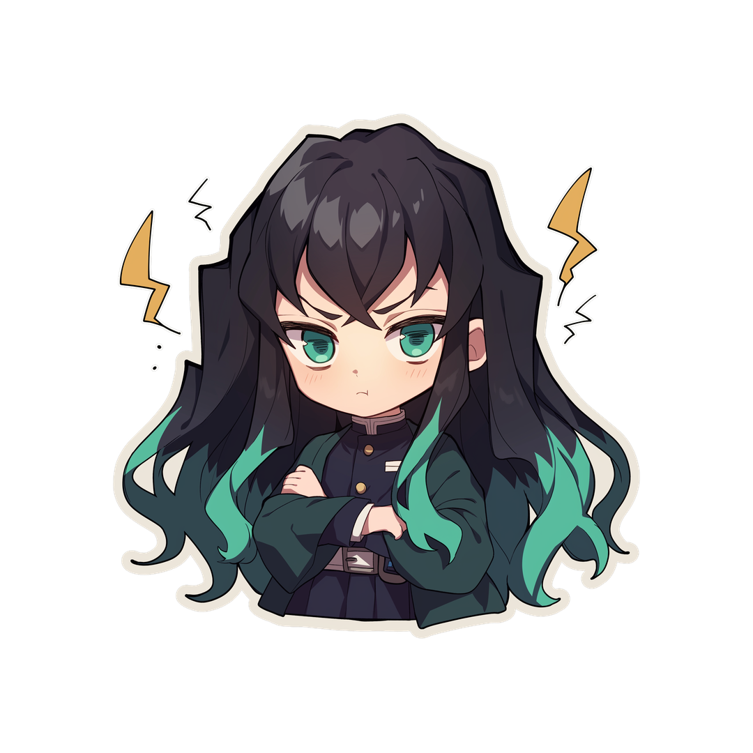 muichiro tokito chibi demon slayer sticker