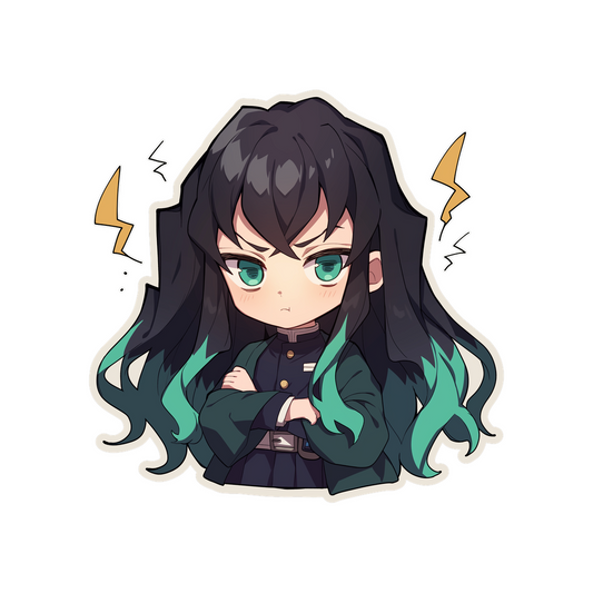 muichiro tokito chibi demon slayer sticker