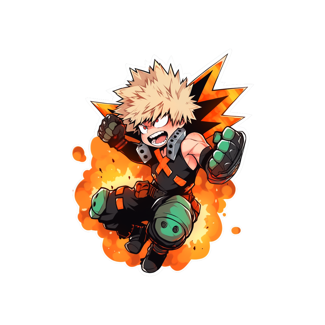 my hero academia bakugo explosive sticker