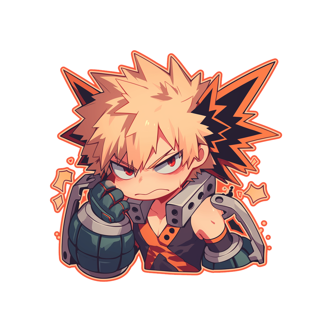 my hero academia chibi bakugo sticker