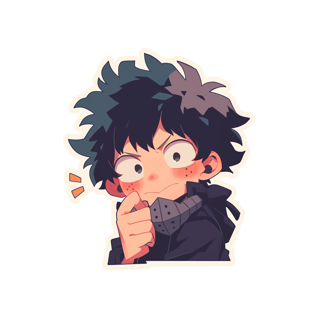 my hero academia deku kawaii sticker