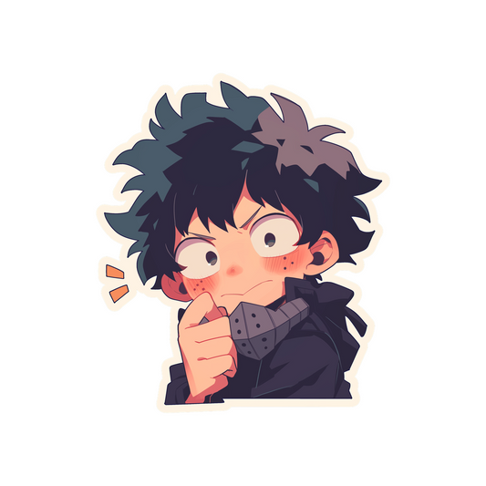 my hero academia deku kawaii sticker