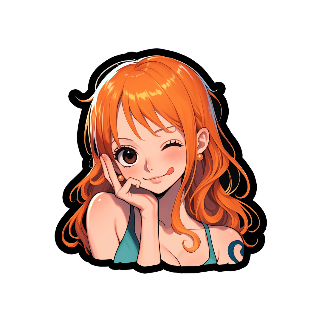 nami one piece anime girl sticker
