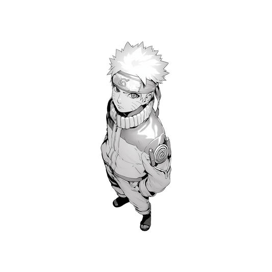 naruto manga black white sticker