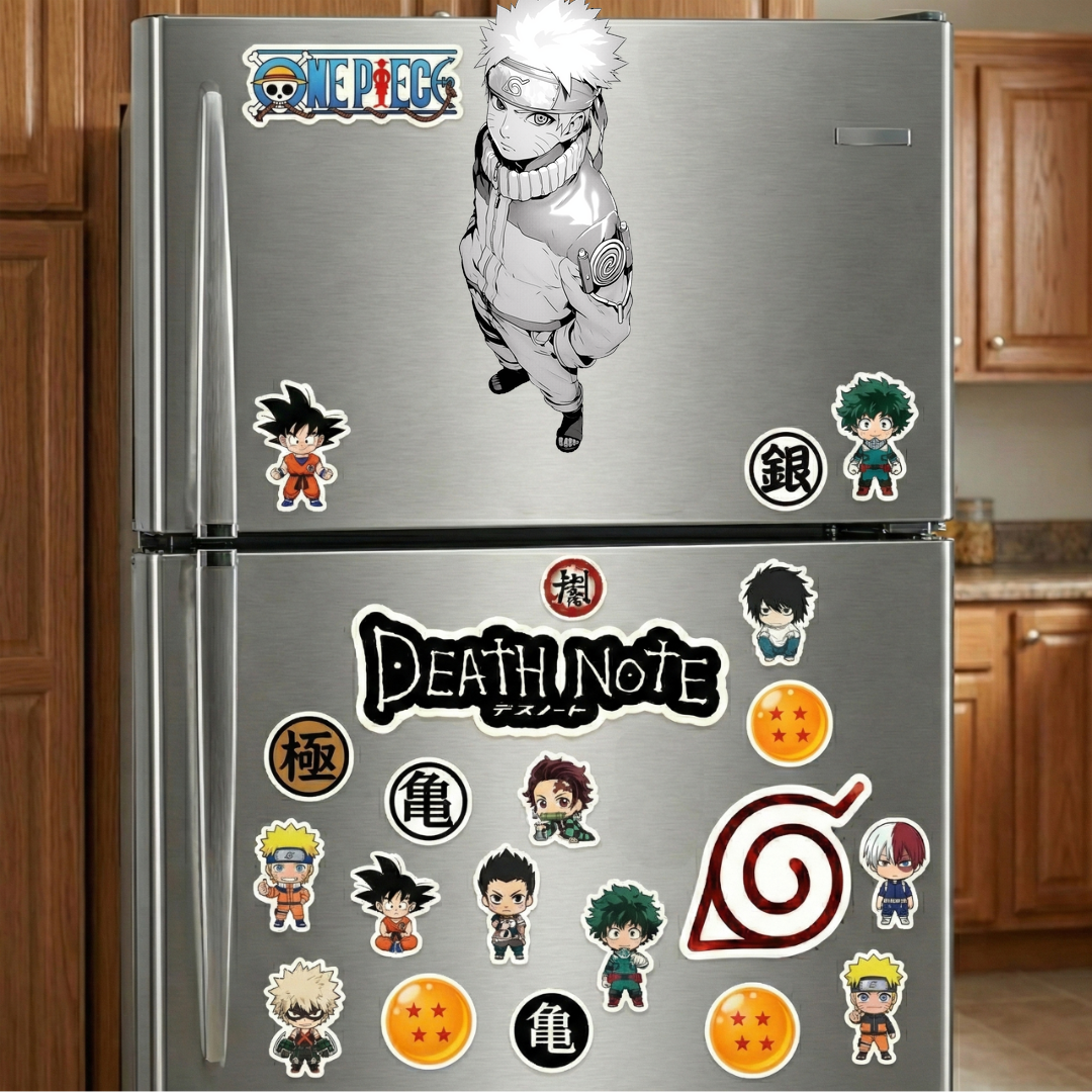naruto manga black white sticker