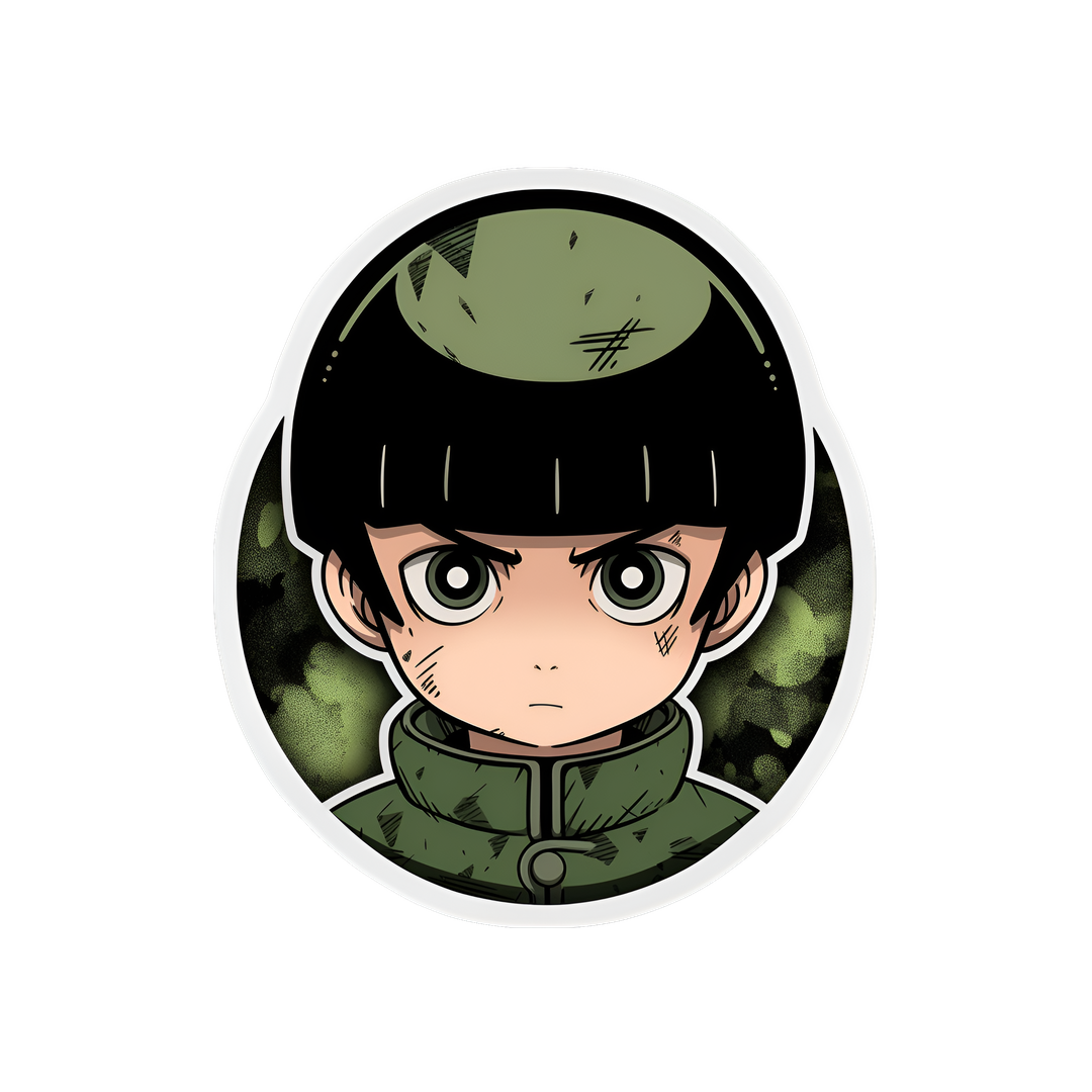 naruto rock lee round sticker