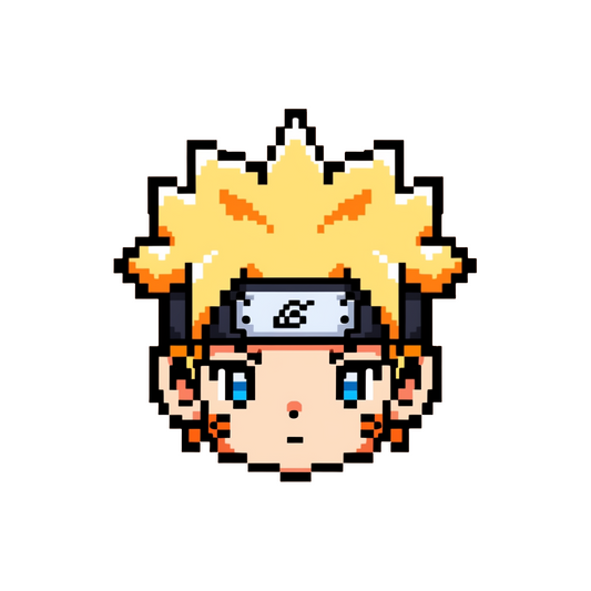 naruto uzumaki head pixel sticker