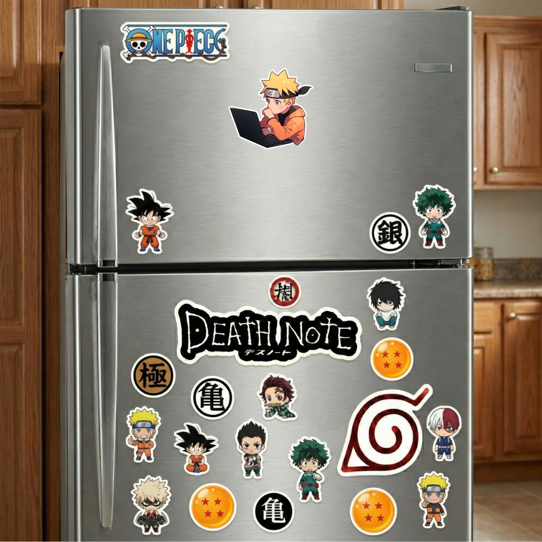 naruto uzumaki with a laptop sticker