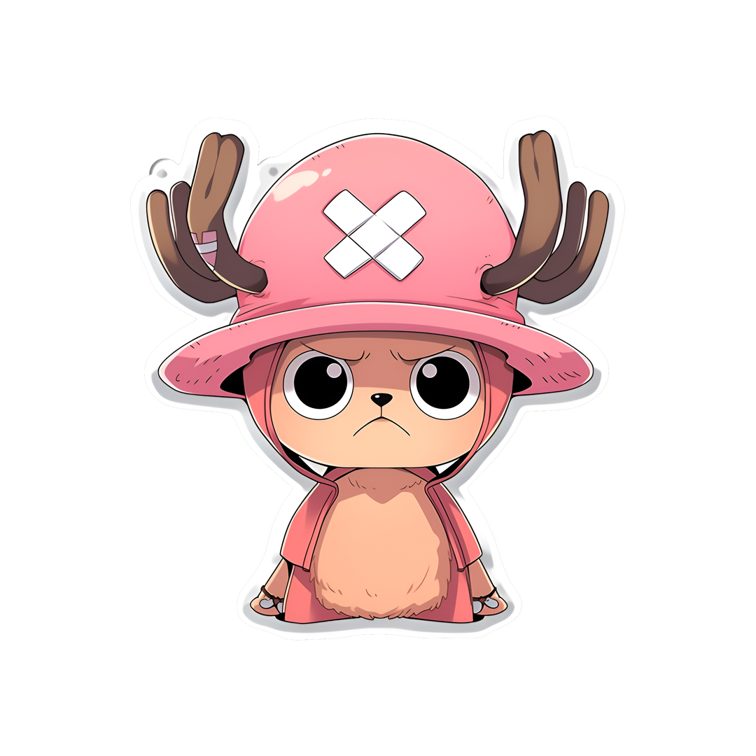 one piece angry tony tony chopper sticker
