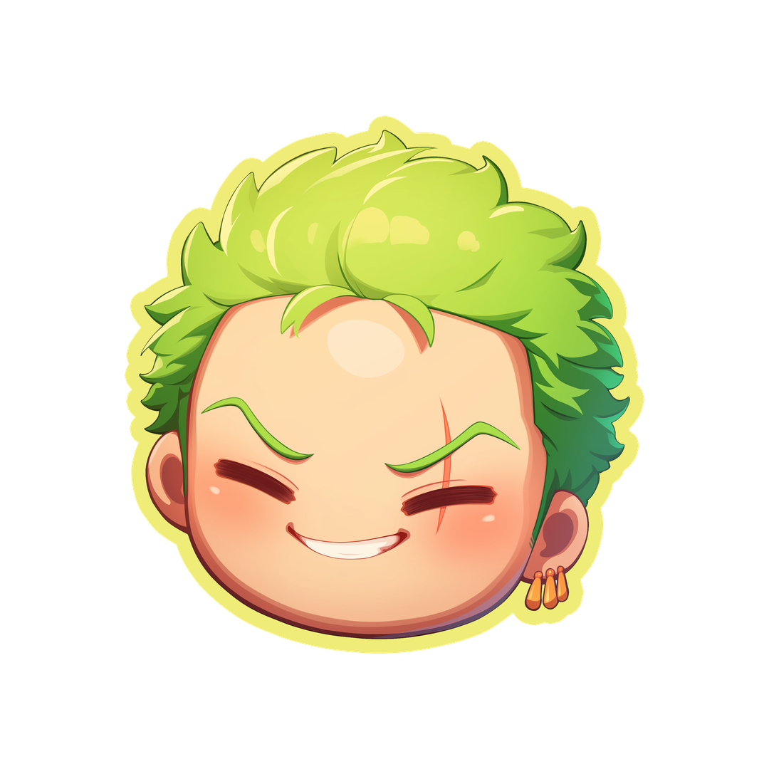 one piece cutest zoro head sticker