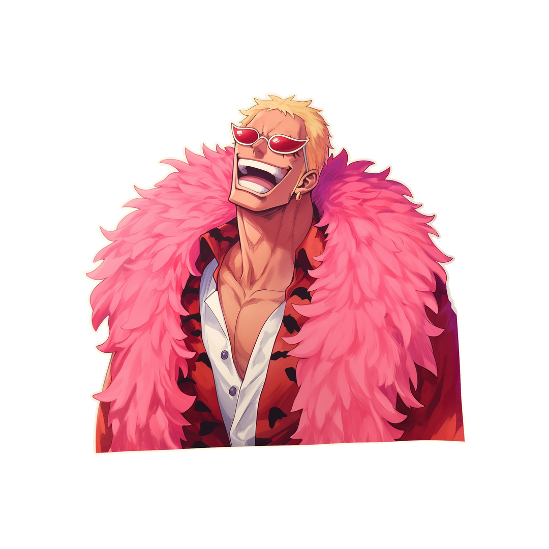 one piece doflamingo laughing sticker