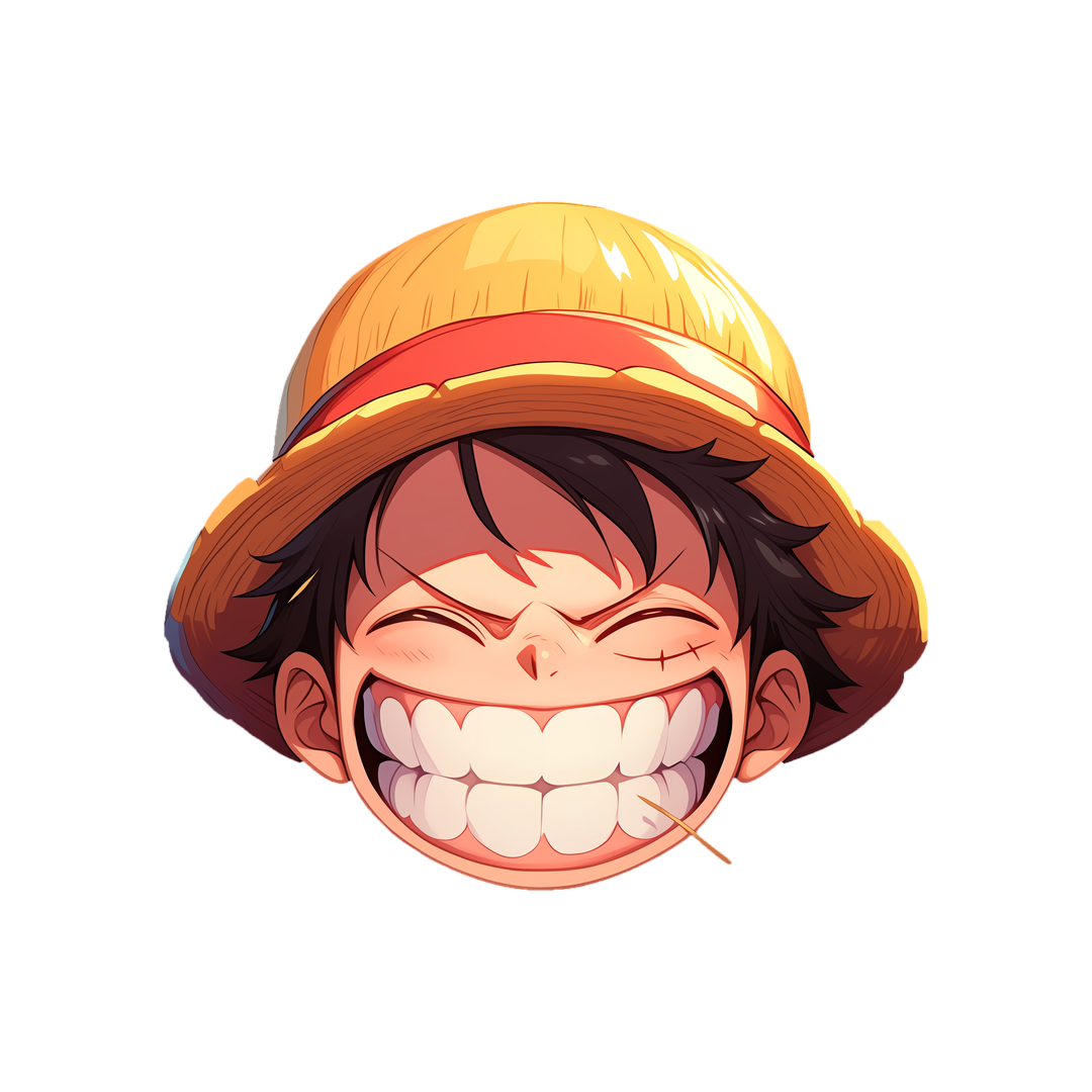 one piece luffy big grin sticker