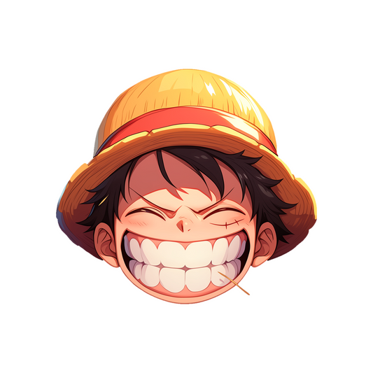 one piece luffy big grin sticker