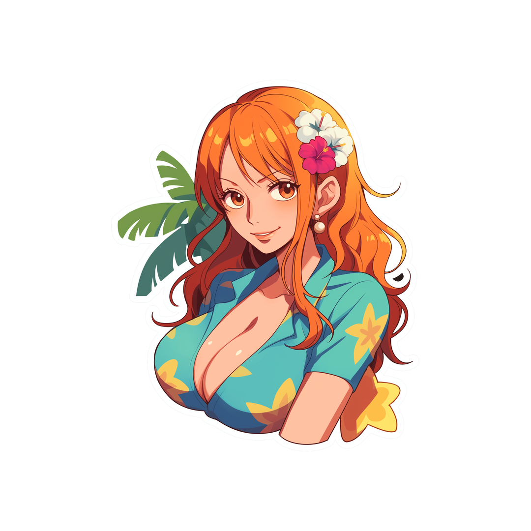 one piece nami summer sticker