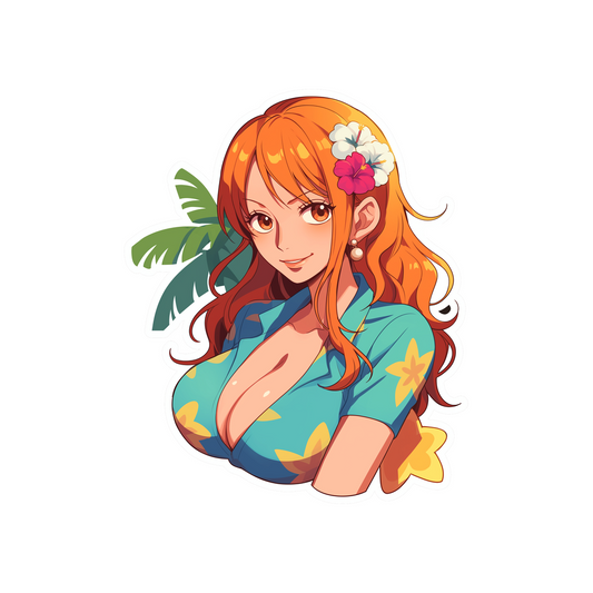 one piece nami summer sticker