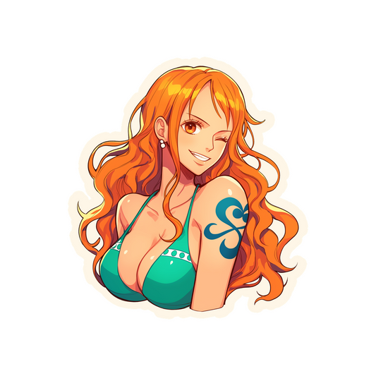 one piece nami winking sticker