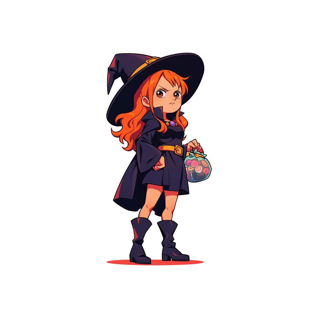 one piece nami witch outfit halloween sticker
