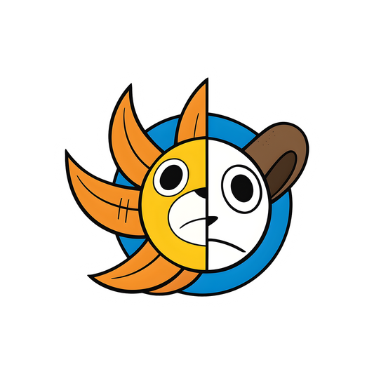 one piece thousand sunny vogue merry logo sticker