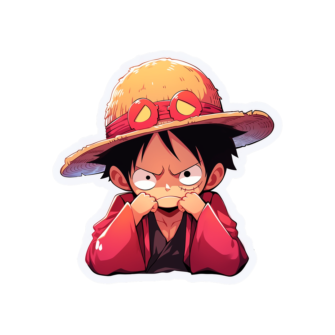 one piece upset monkey d luffy sticker