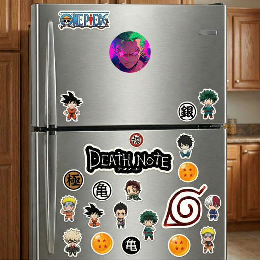 one piece zoro glowing pink eyes sticker