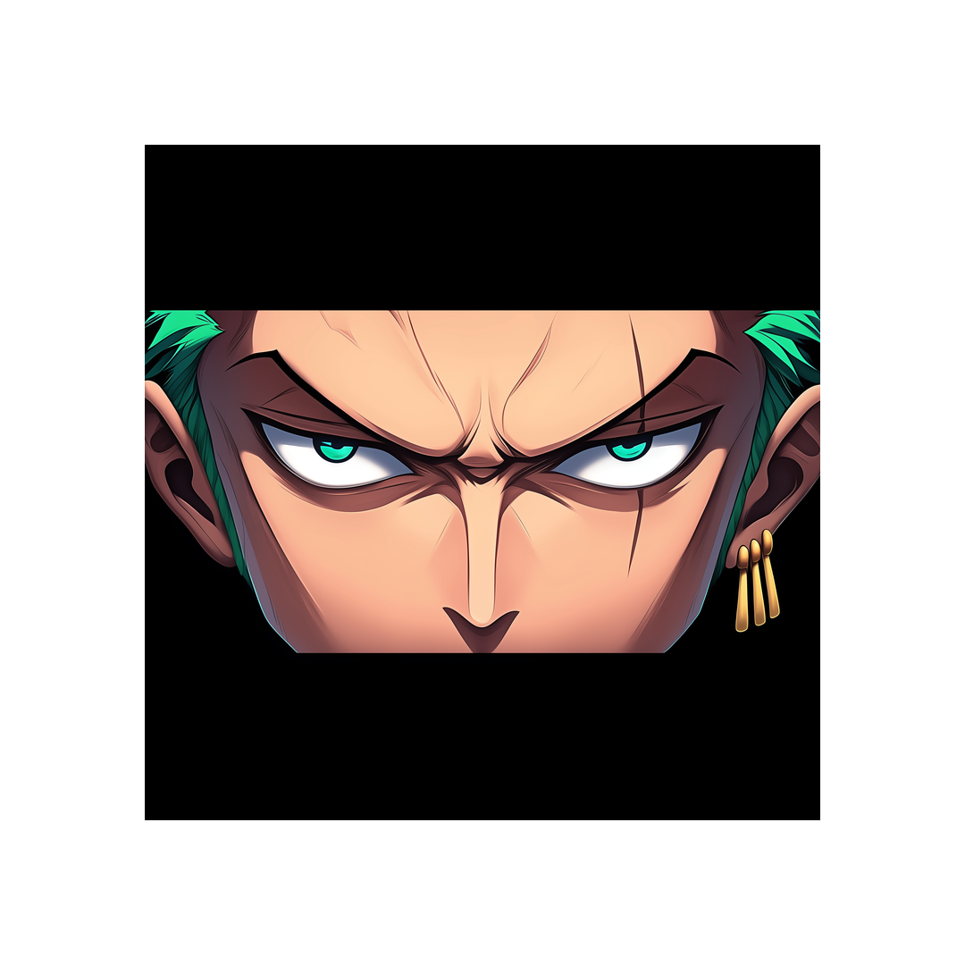 one piece zoro intense stare sticker