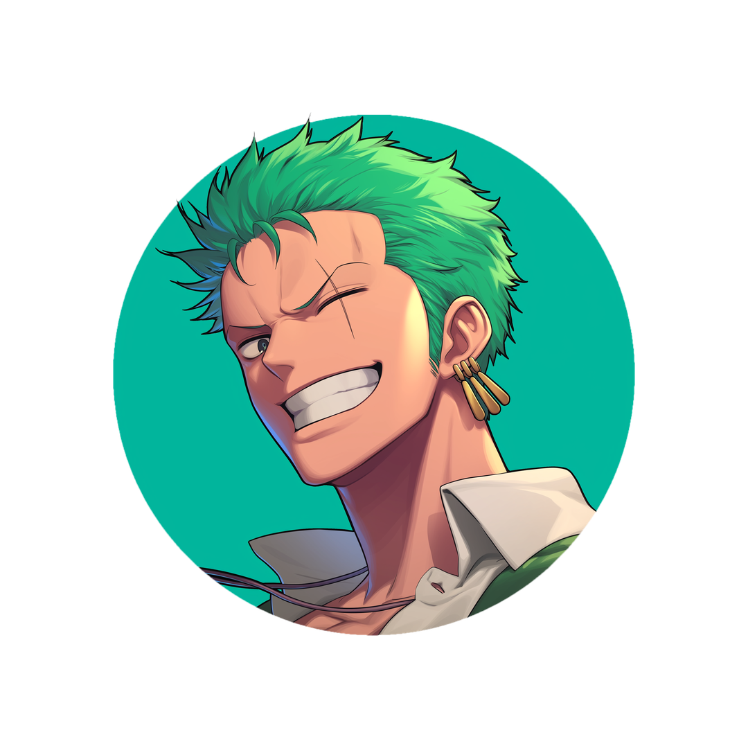 one piece zoro smirk sticker