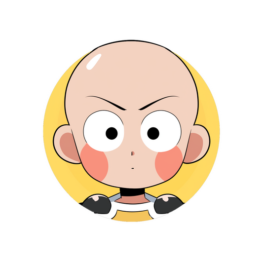 one punch man saitama round sticker