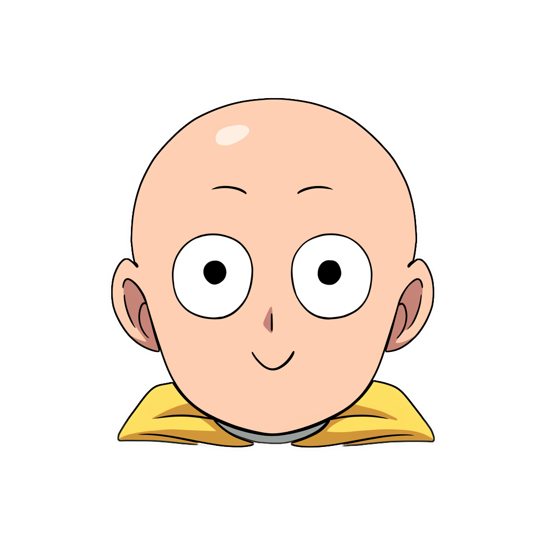 one punch man saitama smiling sticker