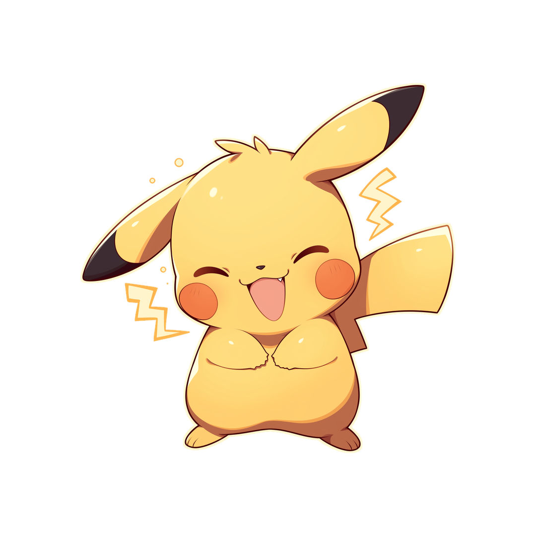 pikachu happy lightning sticker