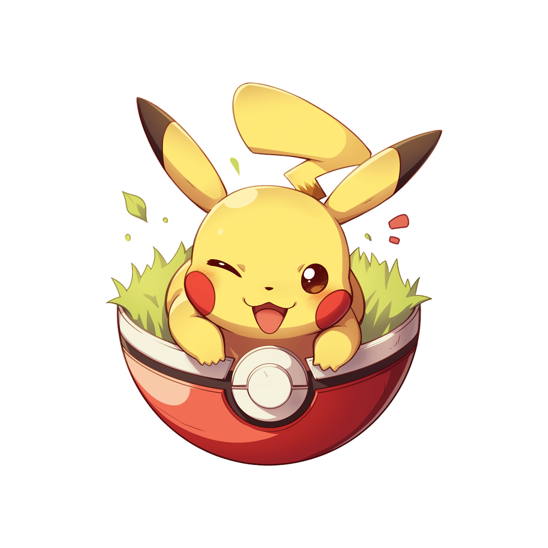 pikachu inside pokeball sticker