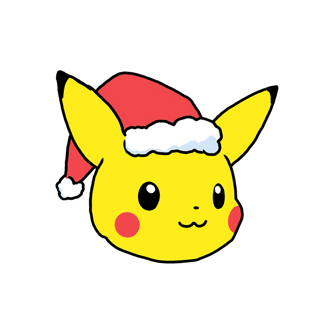 pikachu santa hat christmas kawaii sticker