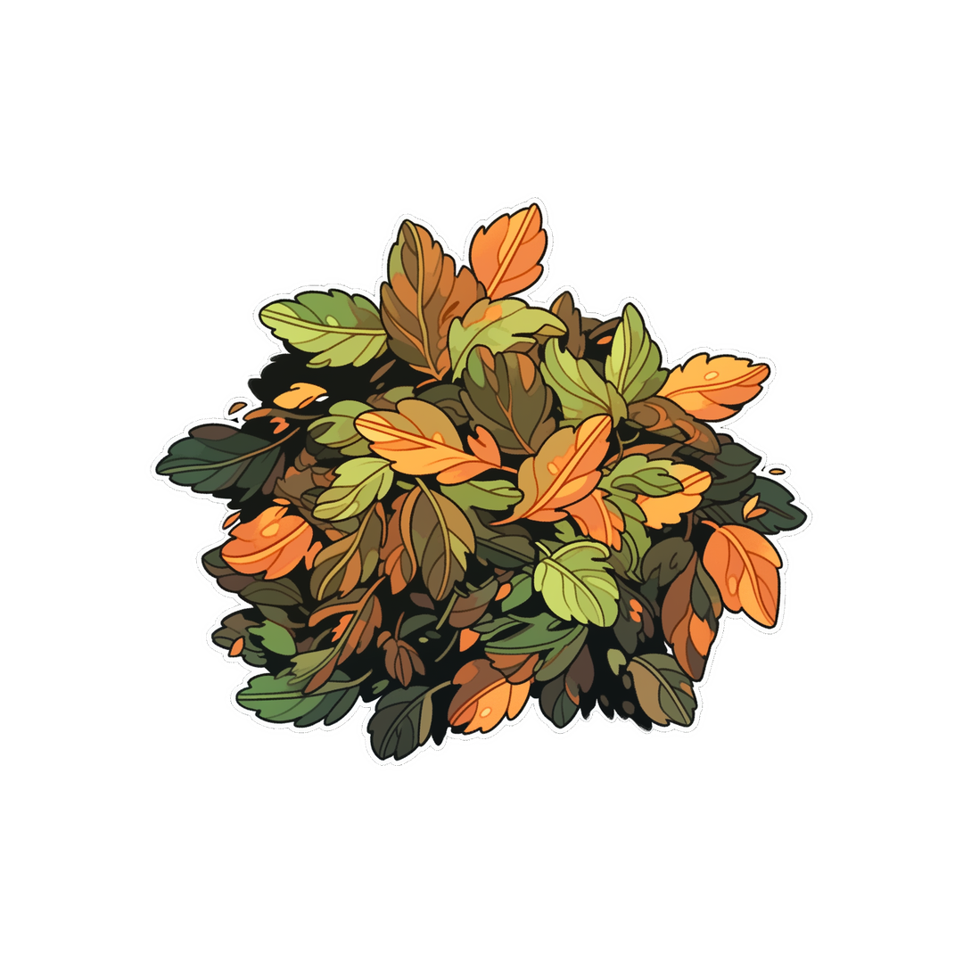 pile of autumn leaves sticker