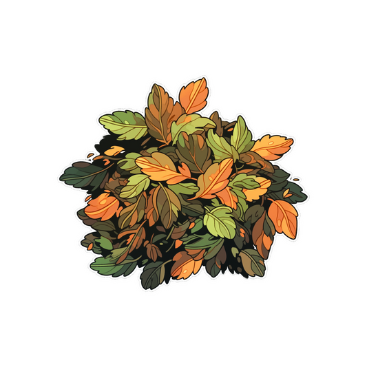 pile of autumn leaves sticker