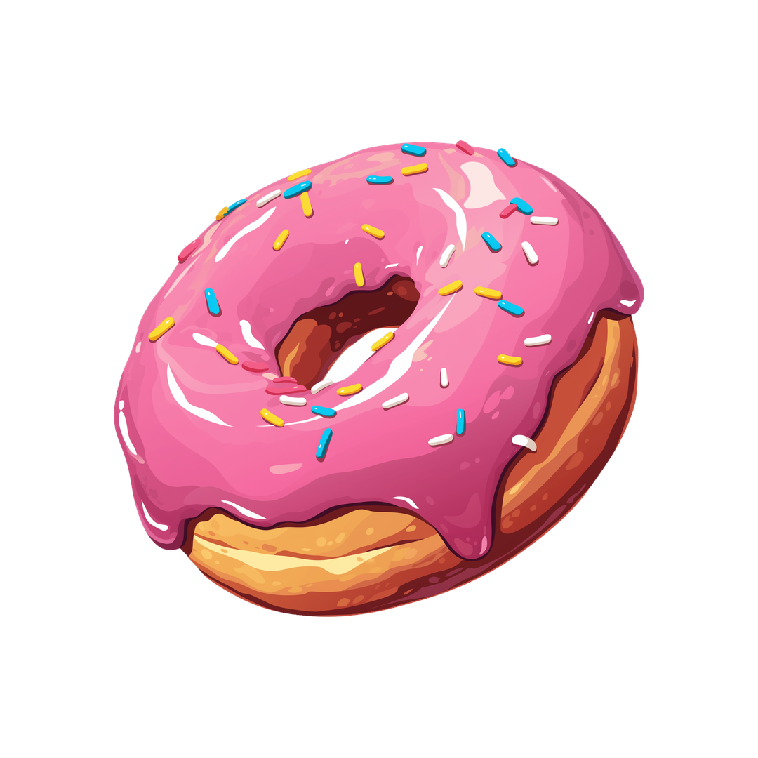 pink donut sprinkles sticker