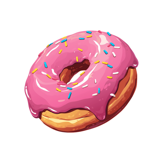 pink donut sprinkles sticker