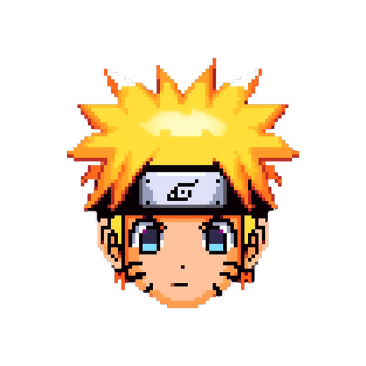 pixel naruto uzumaki head sticker