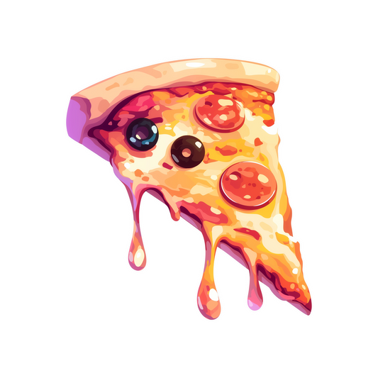 pizza slice melting sticker