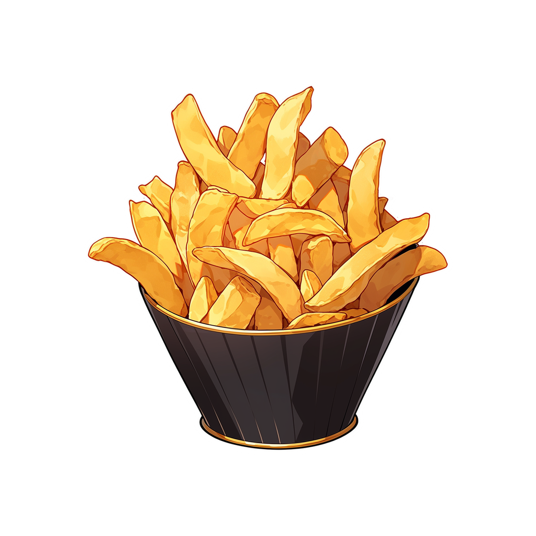 plate of french fries sticker