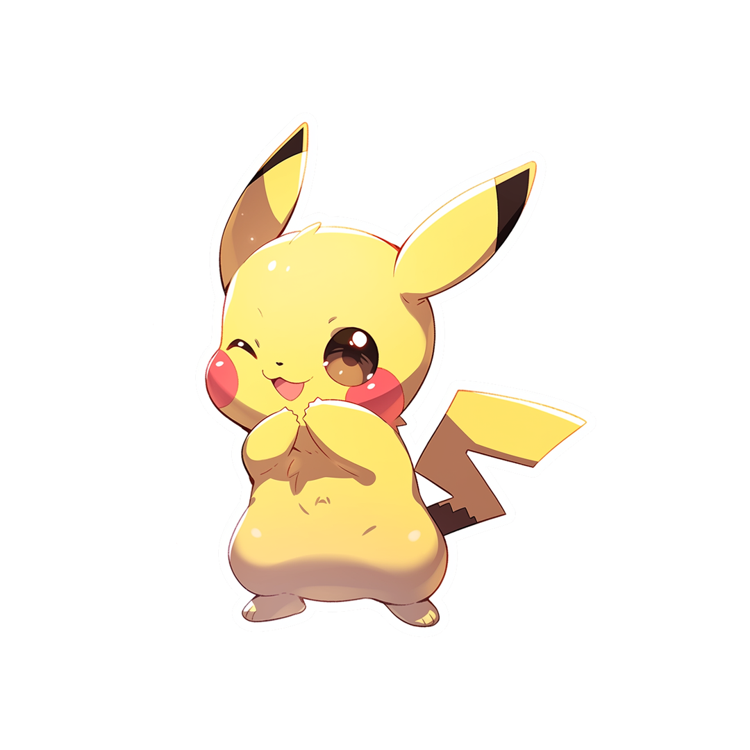 playful pikachu sticker