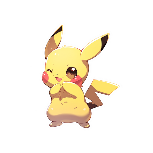 playful pikachu sticker