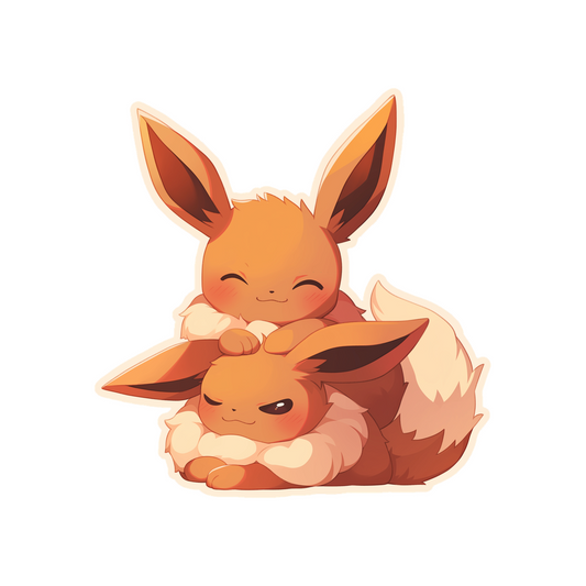 pokemon eevee hugging sticker