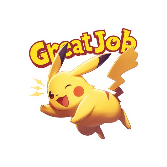 pokemon pikachu great job sticker