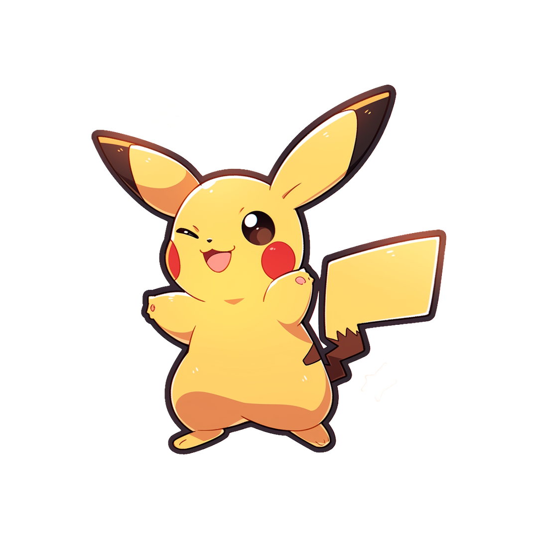 pokemon pikachu winking sticker