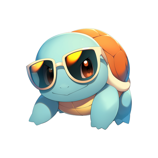 pokemon squirtle cool sunglasses sticker